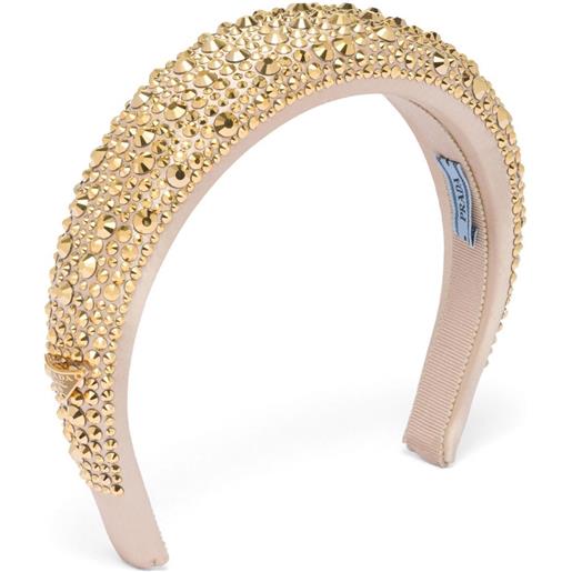 Prada fascia con borchie - oro