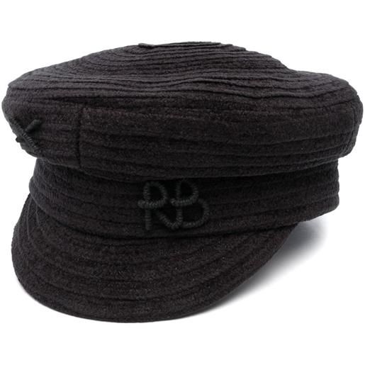 Ruslan Baginskiy cappello baker boy con ricamo - nero