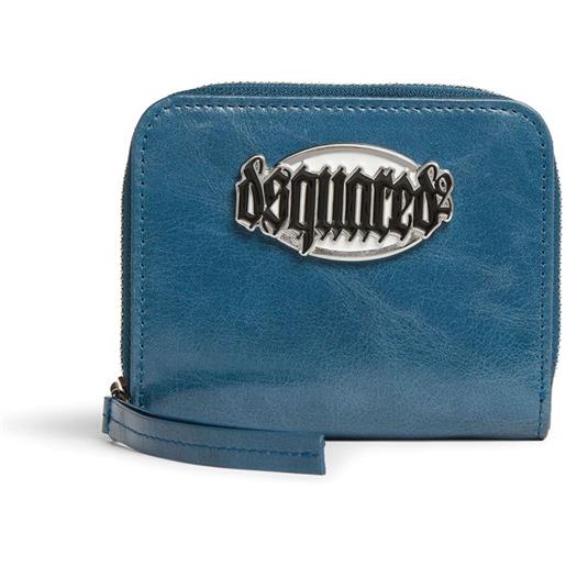 DSQUARED2 portafoglio con logo - blu
