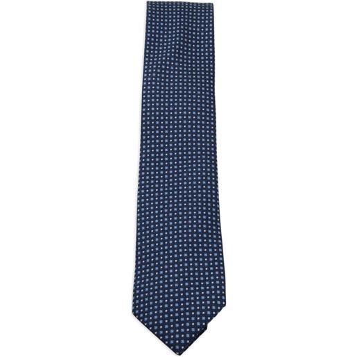 Zegna cravatta con motivo geometrico - blu