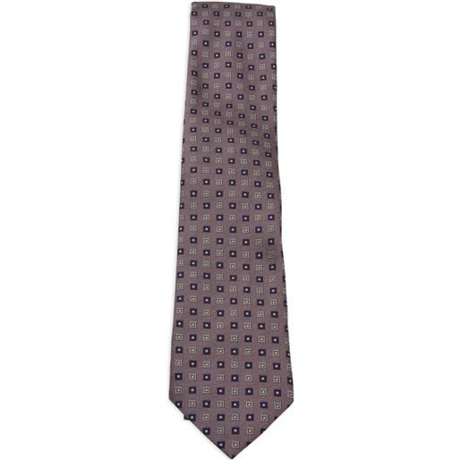 Zegna cravatta con motivo geometrico - pi1 light pink