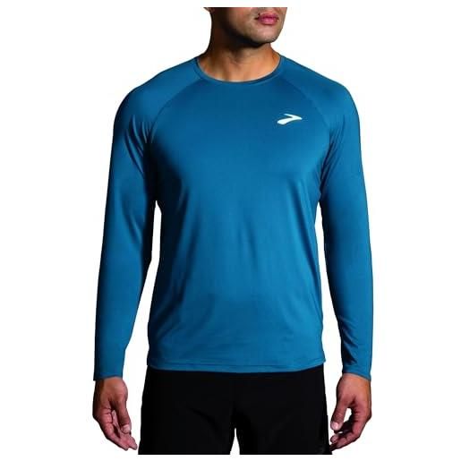 Brooks 211450474 atmosphere long sleeve 2.0 maglia lunga uomo dk ocean taglia 30