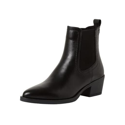Tamaris Dames Lace Boot Flat 1-25133-45 enkellaarzen, zwart, 39 EU, zwart, 39 EU