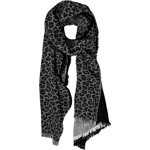 Susy Mix susymix stola maculata donna con bordo sfrangiato trendy