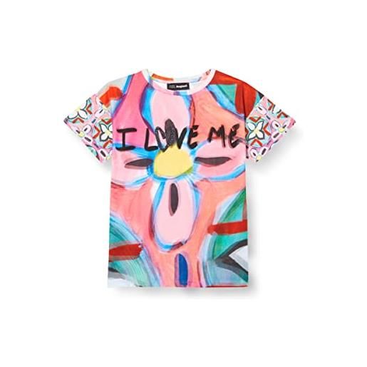 Desigual ts_cloe t-shirt, colore: rosso, 5-6 anni bambina