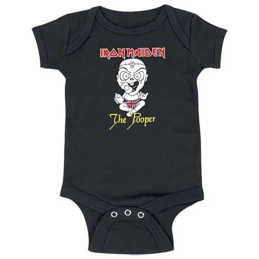 Iron Maiden kids - the pooper unisex body nero 86/92 100% cotone
