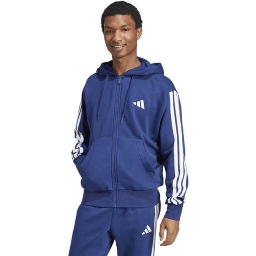 ADIDAS felpa con cappuccio essentials 3-stripes fleece giacca uomo