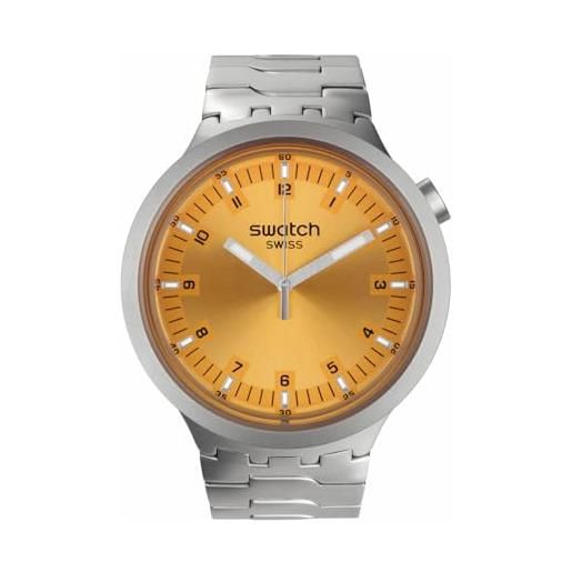 Swatch analogico sb07s103g, argento, bracciale