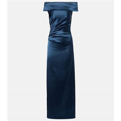 Max Mara abito lungo opaco in raso arricciato