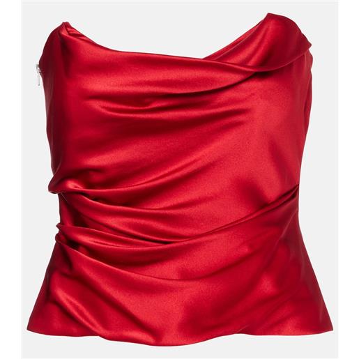 The Sei bustier drappeggiato in charmeuse di seta