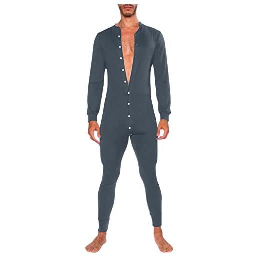 Pigiama Intero Onesie CORLORFULLEAF Uomo/Donna - Base Termico, Misto Cotone E Viscosa