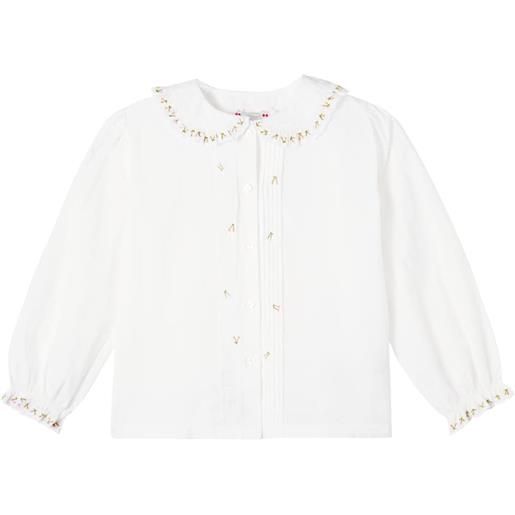 Bonpoint blusa janeke in cotone con ricamo