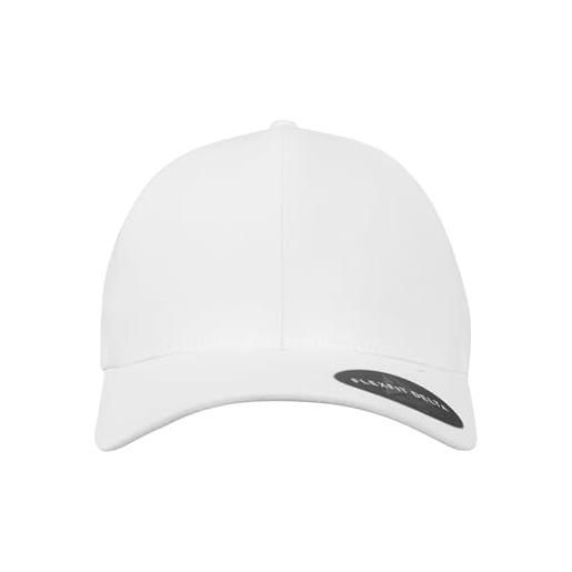 Flexfit delta baseball cap, unisex basecap aus polyester für damen und herren, ohne naht, wasserabweisend, silver, s/m