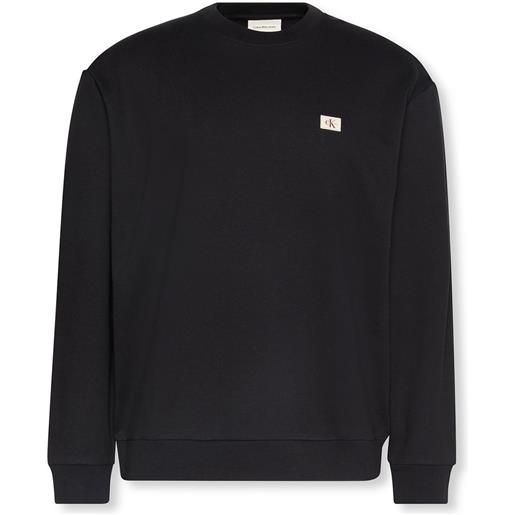CALVIN KLEIN felpa girocollo badge