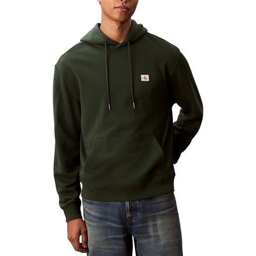 CALVIN KLEIN felpa cappuccio badge
