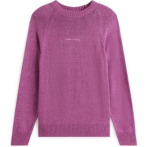 TOMMY JEANS maglione girocollo slim linear raglan