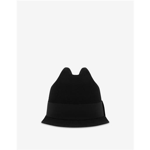 Moschino - cappello in panno di lana - nero
