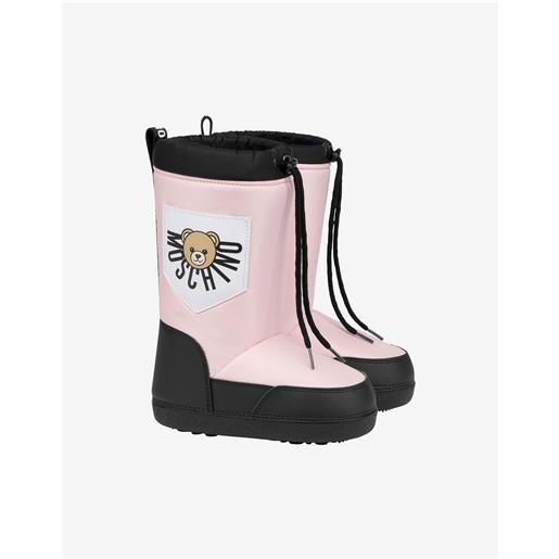 Moschino - stivali da neve in nylon Moschino teddy bear - bianco;Nero;Rosa