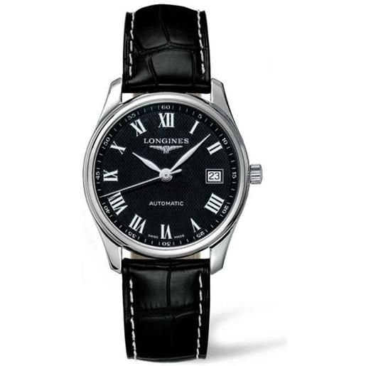 Longines orologio master l2.518.4.51.7 date nero 36mm Longines