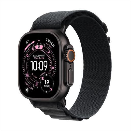 Apple - watch ultra 3 gps + cellular 49mm titanio nero-alpine loop nero - l