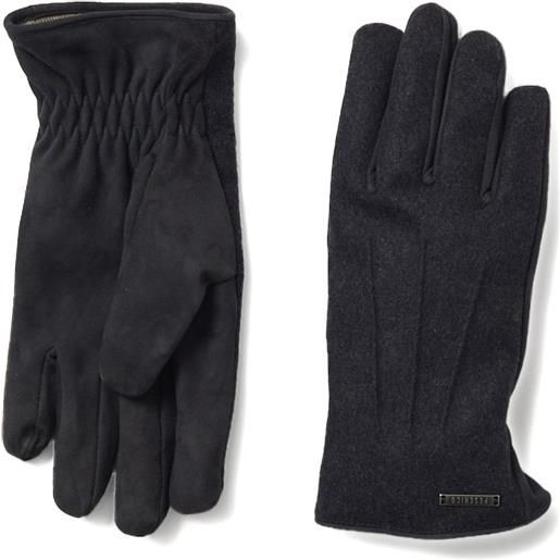 Peserico guanti con placca logo - nero