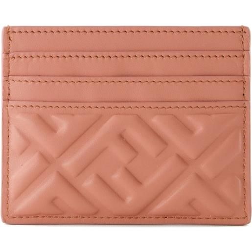 FENDI portacarte con monogramma - rosa