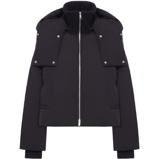 Sportmax piumino con cappuccio - nero