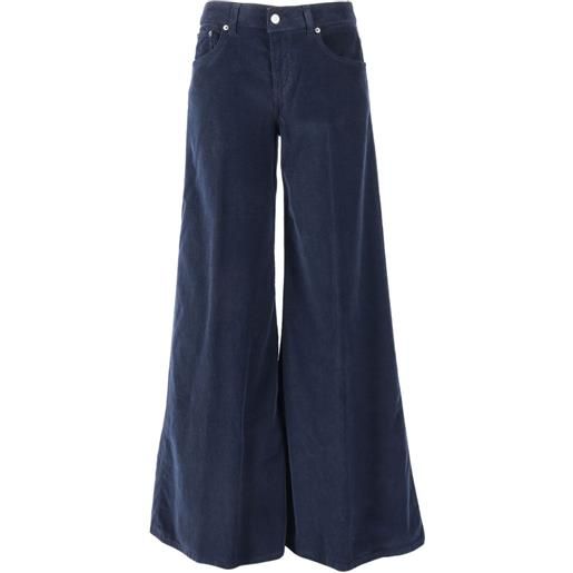 DONDUP jeans a gamba ampia - blu
