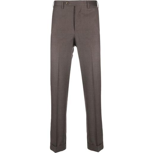 PT Torino pantaloni sartoriali a vita media - marrone