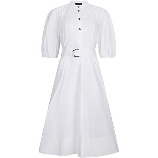 LIU JO abito con maniche a palloncino e cintura - bianco