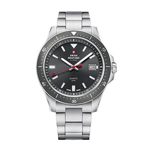 Swiss Military by Chrono wristwatch round with metal bracelet orologio uomo analogico al quarzo con cinturino in acciaio inox sm34082.03
