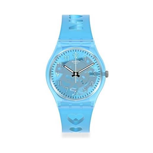 Swatch analogico gz353, blu, striscia