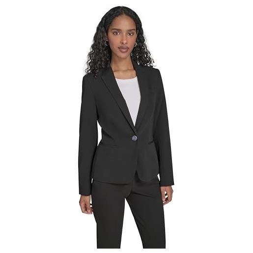 Tommy Hilfiger blazer donna tommy twill con bottone, midnight scuro, 40