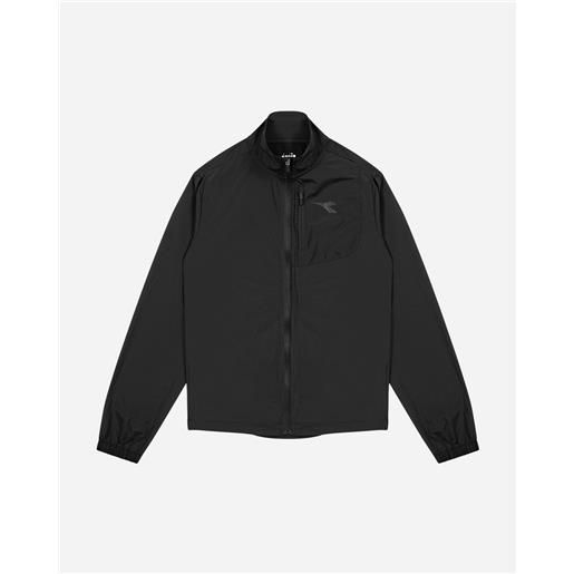 Diadora windbreaker m - giacca running - uomo - nero