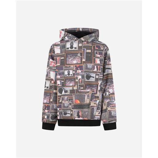Nike jordan all over printed television jr - felpa - nero