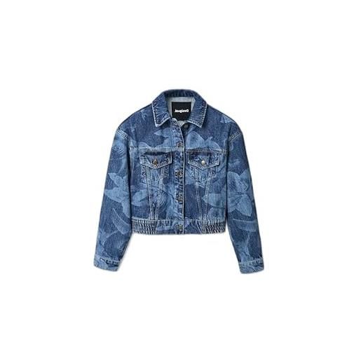Desigual chaq_oklahoma, 5053 denim medium, giacca da donna, blue, s