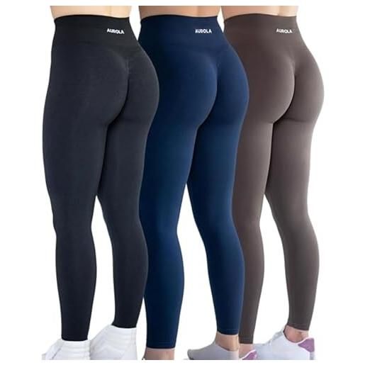 AUROLA intensify leggings, confezione (nero/blu smoking/castagno), s donna
