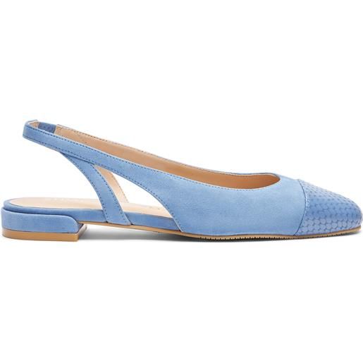 Stuart Weitzman sleek slingback blue steel