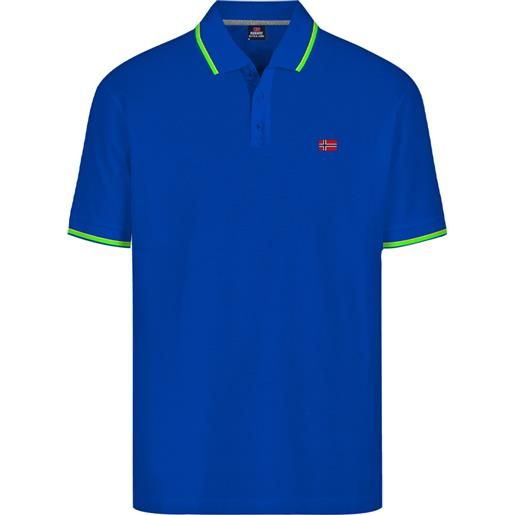 Scuola nautica italiana - polo uomo norway in cotone bluette