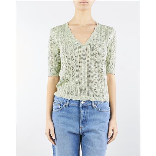 TWIN SET maglia con lurex e mix di punti
