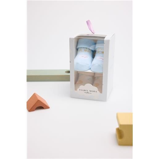 Ysabel Mora confezione da 4 calzini termici per neonati hello world