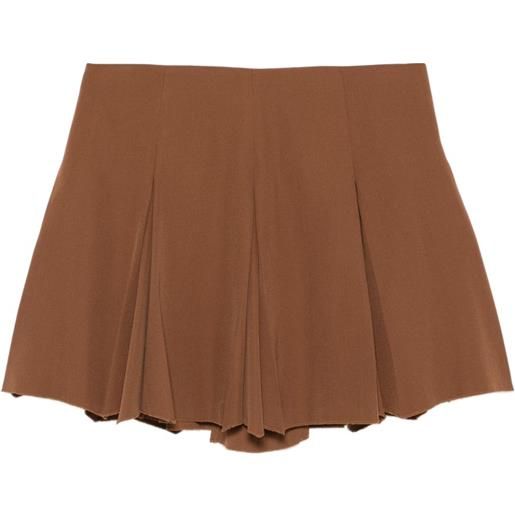 Marni gonna plissettata in lana - marrone