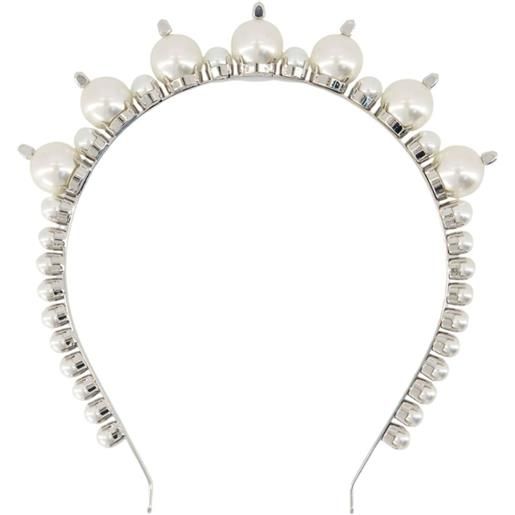 Simone Rocha tiara con cristalli - argento