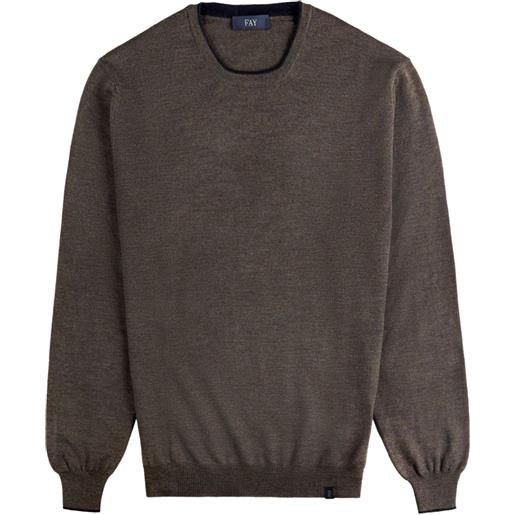 Fay maglione girocollo - marrone