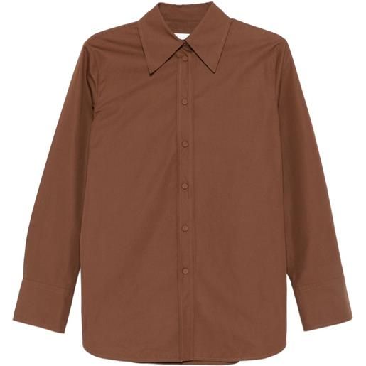 Jil Sander camicia a maniche lunghe con bottoni - marrone
