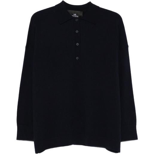 Mr. Mittens polo gigi in maglia - blu