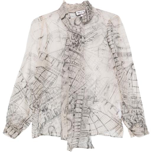 Paul & Joe blusa con collo lavallière - bianco