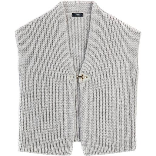 Fay cardigan con gancio - grigio