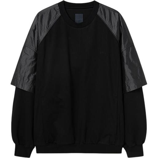 Juun.J felpa con design a inserti - nero