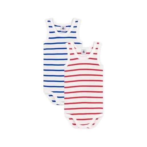 Petit Bateau a0dif, body senza maniche unisex - bimbi 0-24, variante 1, 12 mesi (pacco da 2)